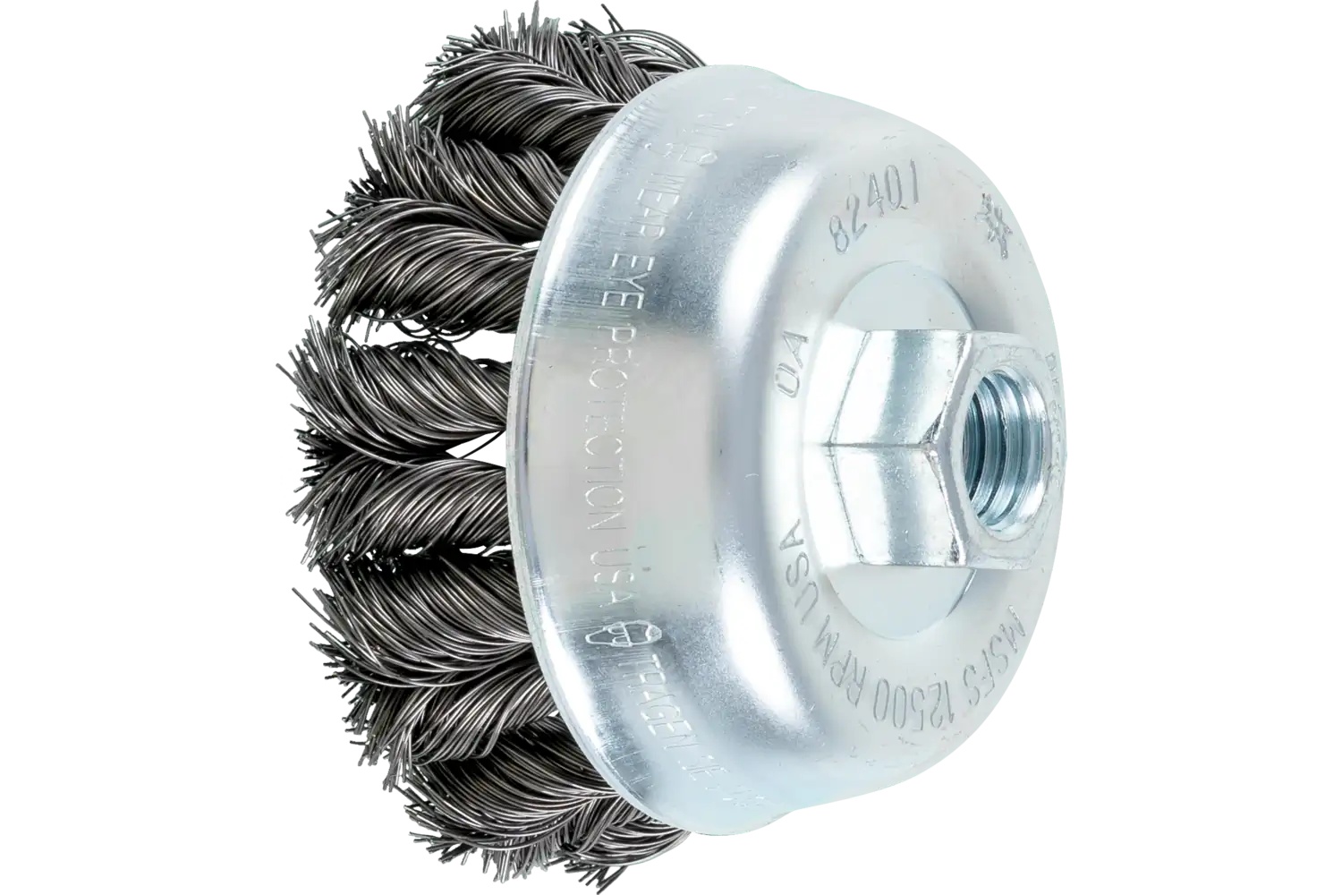 Picture of Pferd Combitwist® Knot Wire Cup Brush 3-1/2" Dia. .014 Carbon Steel 5/8-11" Thread